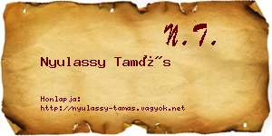Nyulassy Tamás névjegykártya